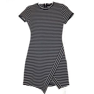 Blue and white tshirt mini dress